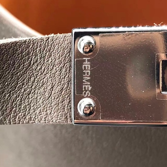 Hermès Jumping Boot Knee High Leather Kelly Lock Taupe Étoupe EU 36 - Picture 7 of 8